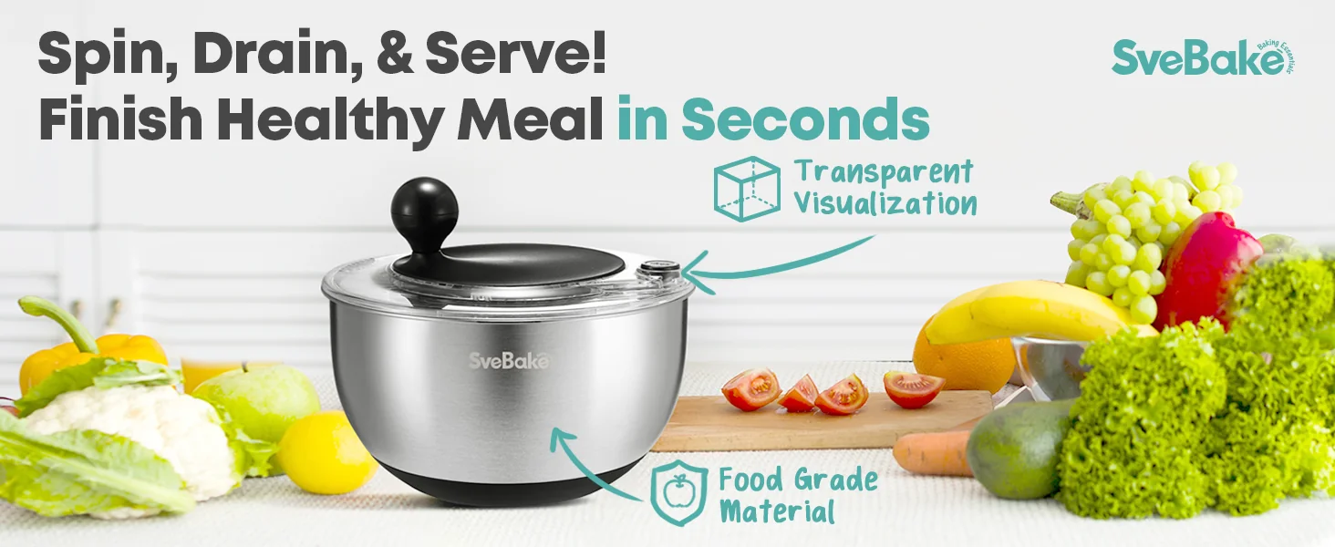 svebake salad spinner features A+ content